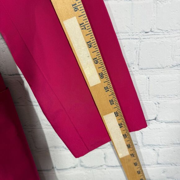 London Fog Trench Coat Womens Large Hot Pink Lined Classic Retro Longline Jacket - Picture 12 of 14